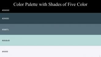 Color Palette With Five Shade Black Pickled Bluewood Cutty Sark Ziggurat Whisper