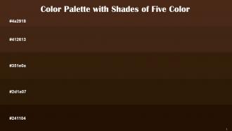 Color Palette With Five Shade Brown Derby Brown Derby Clinker Cannon Black Wood Bark