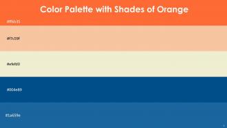 Color Palette With Five Shade Burning Orange Manhattan Aths Special Congress Blue Matisse