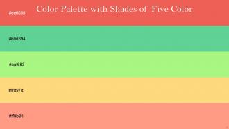 Color Palette With Five Shade Burnt Sienna Emerald Sulu Grandis Vivid Tangerine
