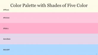 Color Palette With Five Shade Buttery White Pastel Pink Carnation Pink Snuff Anakiwa