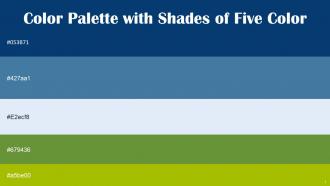 Color Palette With Five Shade Catalina Blue San Marino Link Water Apple Pistachi