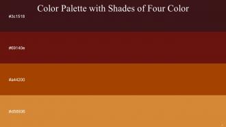 Color Palette With Five Shade Cedar Dark Tan Fire Brandy Punch