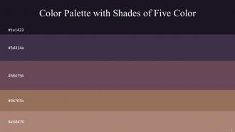 Color Palette With Five Shade Cinder Martinique Eggplant Leather Sandrift
