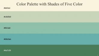 Color Palette With Five Shade Citrine White Coriander Summer Green Tradewind Como