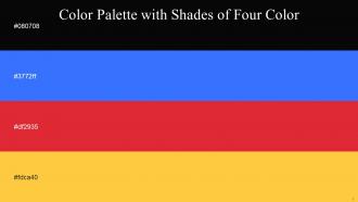 Color Palette With Five Shade Cod Gray Dodger Blue Alizarin Crimson Bright Sun