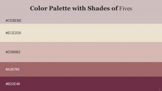 Color Palette With Five Shade Cold Turkey Aths Special Clam Shell Coral Tree Finn