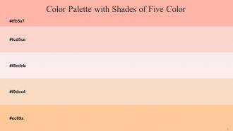 Color Palette With Five Shade Cornflower Lilac Cinderella Fantasy Givry Peach Orange