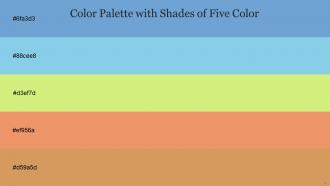 Color Palette With Five Shade Danube Cornflower Sulu Apricot Di Serria