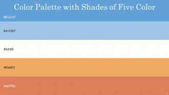 Color Palette With Five Shade Danube Regent St Blue Old Lace Sandy Brown Terracotta