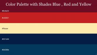 Color Palette With Five Shade Dark Tan Cardinal Peach Tangaroa Teal Blue