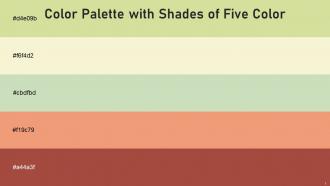 Color Palette With Five Shade Deco Coconut Cream Pixie Green Apricot Apple Blossom