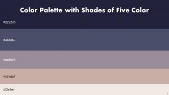 Color Palette With Five Shade Ebony Clay Mulled Wine Venus Clam Shell Dawn Pink