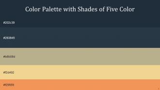 Color Palette With Five Shade Ebony Clay Pickled Bluewood Heathered Gray New Orleans Sandy Brown