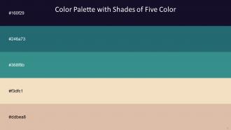 Color Palette With Five Shade Ebony Paradiso Paradiso Sidecar Cameo