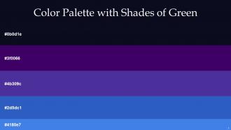 Color Palette With Five Shade Ebony Ripe Plum Daisy Bush Cerulean Blue Royal Blue