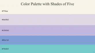 Color Palette With Five Shade Ecru White Mischka Lavender Gray Chetwode Blue Monte Carlo