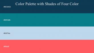 Color Palette With Five Shade Eden Blue Chill Spindle Persimmon