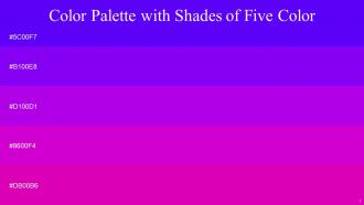 Color Palette With Five Shade Electric Violet Electric Violet Electric Violet Purple Pizzazz Hollywood Cerise