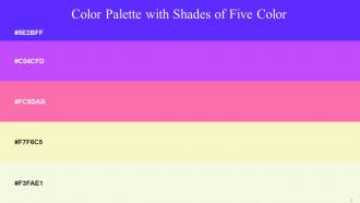 Color Palette With Five Shade Electric Violet Heliotrope Hot Pink Citrine White Coconut Cream