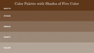 Color Palette With Five Shade Espresso Shingle Fawn Domino Pale Oyster Napa