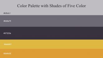 Color Palette With Five Shade French Gray Dolphin Ship Gray Anzac Golden Grass
