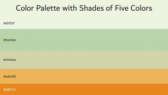 Color Palette With Five Shade Frost Sprout Green Mist Ronchi Zest