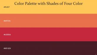 Color Palette With Five Shade Golden Taino Burnt Sienna Brick Red Cocoa Bean