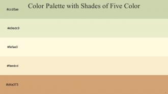 Color Palette With Five Shade Green Mist Chrome White Off Yellow Champagne Whiskey