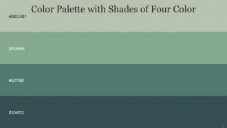 Color Palette With Five Shade Green Spring Bay Leaf Cutty Sark Limed Spruce