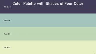 Color Palette With Five Shade Gun Powder Opal Pixie Green Tahuna Sands