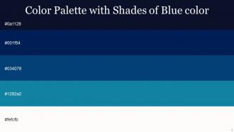 Color Palette With Five Shade Haiti Prussian Blue Regal Blue Blue Chill Bianca