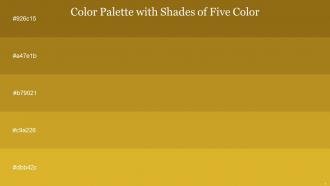Color Palette With Five Shade Hawaiian Tan Reef Gold Nugget Hokey Pokey Golden Grass