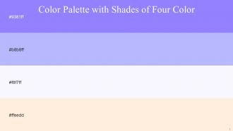 Color Palette With Five Shade Heliotrope Melrose Titan Whit Peach Cream