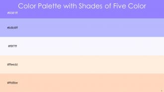 Color Palette With Five Shade Heliotrope Melrose Titan White Peach Cream Romantic