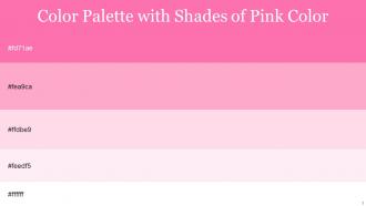 Color Palette With Five Shade Hot Pink Carnation Pink Pale Rose Remy White
