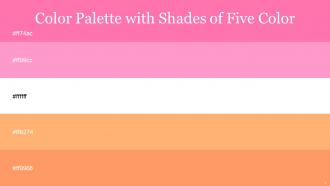 Color Palette With Five Shade Hot Pink Carnation Pink White Macaroni And Cheese Atomic Tangerine