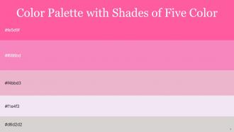 Color Palette With Five Shade Hot Pink Persian Pink Azalea Snuff Alto