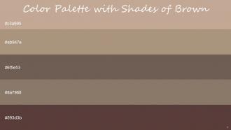 Color Palette With Five Shade Indian Khaki Sandrift Pine Cone Makara Congo Brown