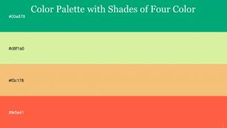 Color Palette With Five Shade Jade Primrose Rajah Outrageous Orange