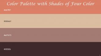 Color Palette With Five Shade Japonica Cameo Pharlap Woody Brown