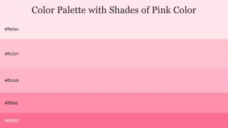 Color Palette With Five Shade Lavender Blush Pink Pink Pink Salmon Brink Pink
