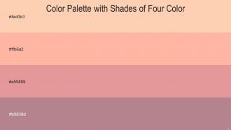 Color Palette With Five Shade Light Apricot Wax Flowe Tonys Pink Brandy Rose