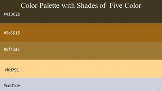 Color Palette With Five Shade Lisbon Brown Reno Sand Luxor Gold Grandis Mischka
