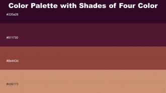 Color Palette With Five Shade Loulou Wine Berry Tosca Antique Brass