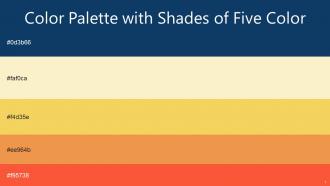 Color Palette With Five Shade Madison Champagne Cream Can Jaffa Outrageous Orange