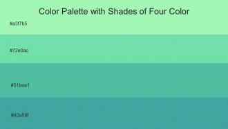 Color Palette With Five Shade Magic Mint Bermuda Puerto Rico Keppel