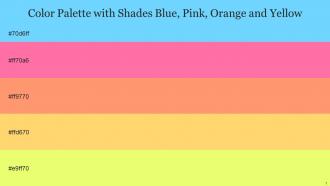 Color Palette With Five Shade Malibu Hot Pink Atomic Tangerine Kournikova Laser Lemon