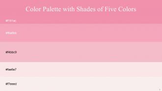 Color Palette With Five Shade Mauvelous Illusion Azalea We Peep Dawn Pink