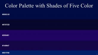 Color Palette With Five Shade Midnight Blue Stratos Black Pearl Deep Cove Paris M
